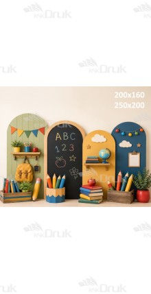 Tło fotograficzne „Kolorowy Kącik Szkolny ABC” | 4226